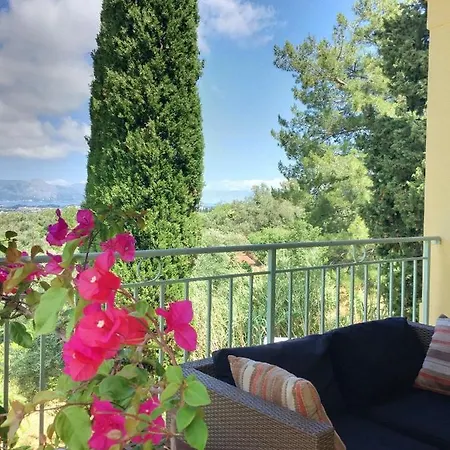 Gastouri Pascalia With Heated Pool In October And Views 别墅 *