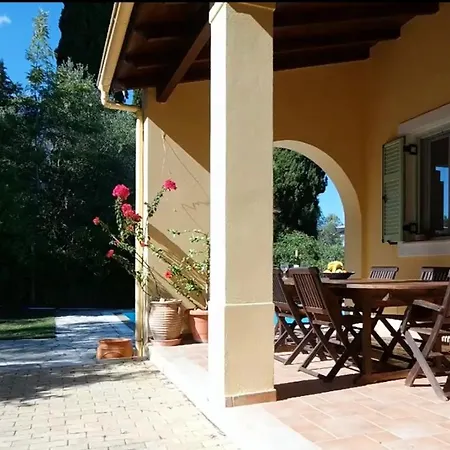 Villa Gastouri Pascalia With Heated Pool In October And Views