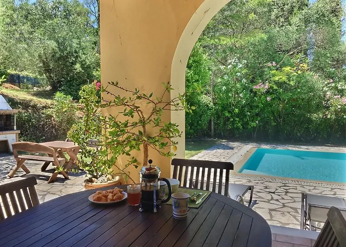Gastouri Pascalia With Heated Pool In October And Views Villa Achílleion